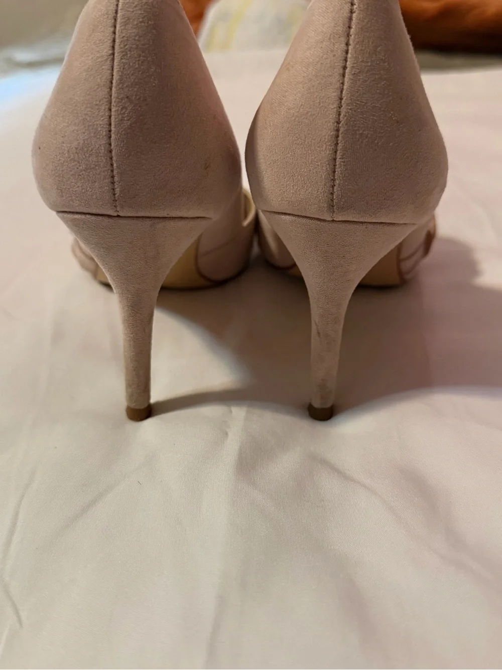 a new day Blush Pink Pointed Toe Ruffle Pumps